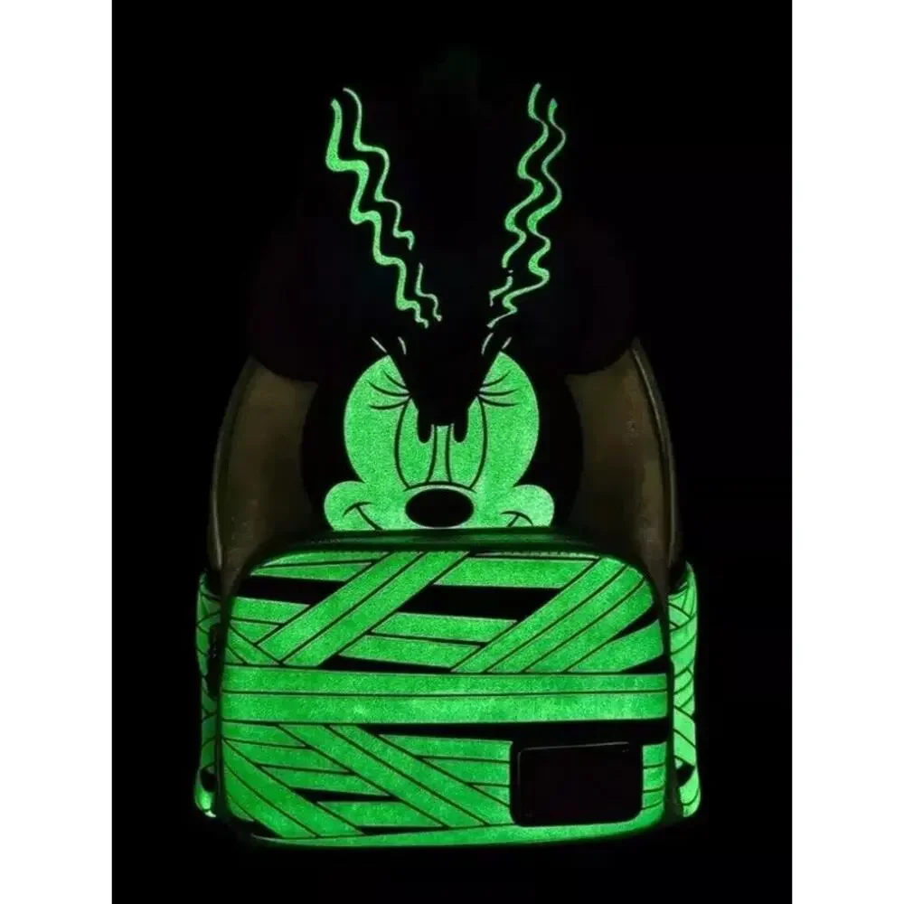 NWT Exclusive Loungefly Disney GITD Bride of Frankenstein Minnie Mini Backpack